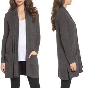 Barefoot Dreams‎ Fleece Knit Cardigan carbon grey S